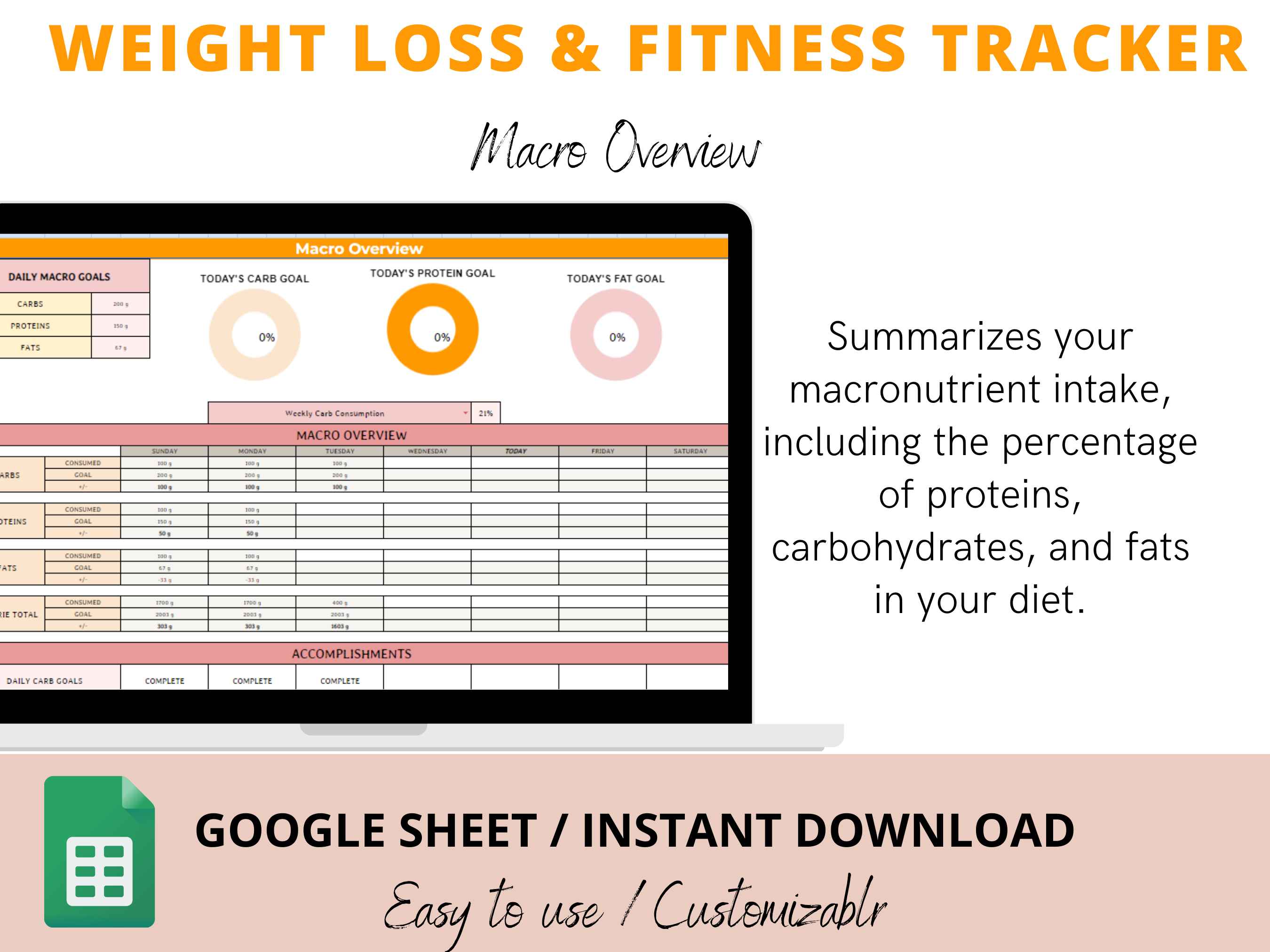 Weight Loss Tracker Google Sheets